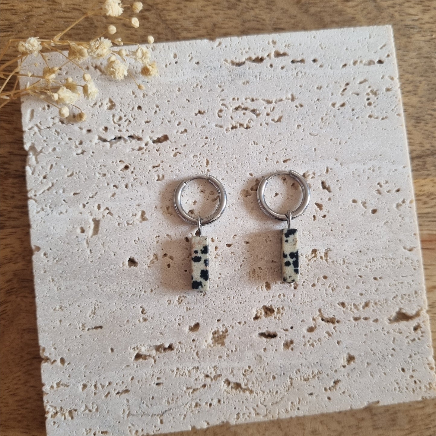Créoles rondes 14 mm en acier inoxydable argent