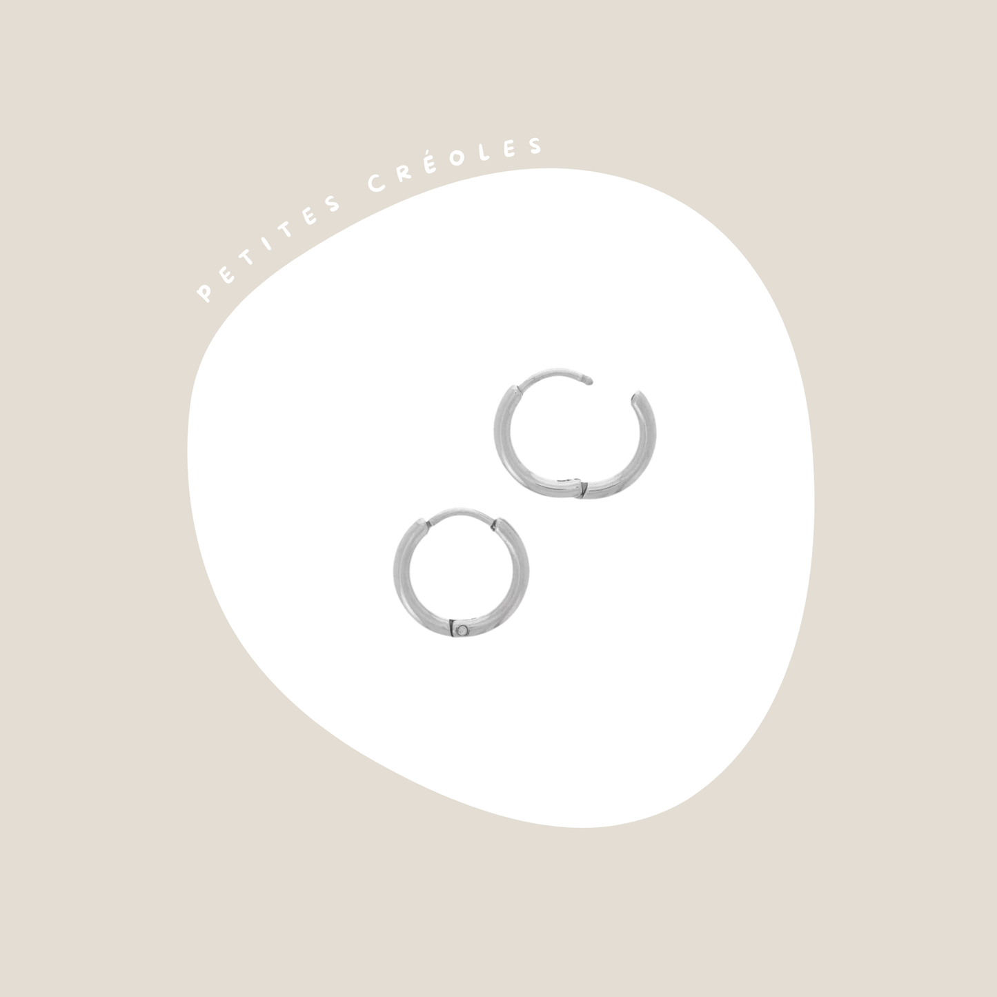 Créoles rondes 14 mm en acier inoxydable argent