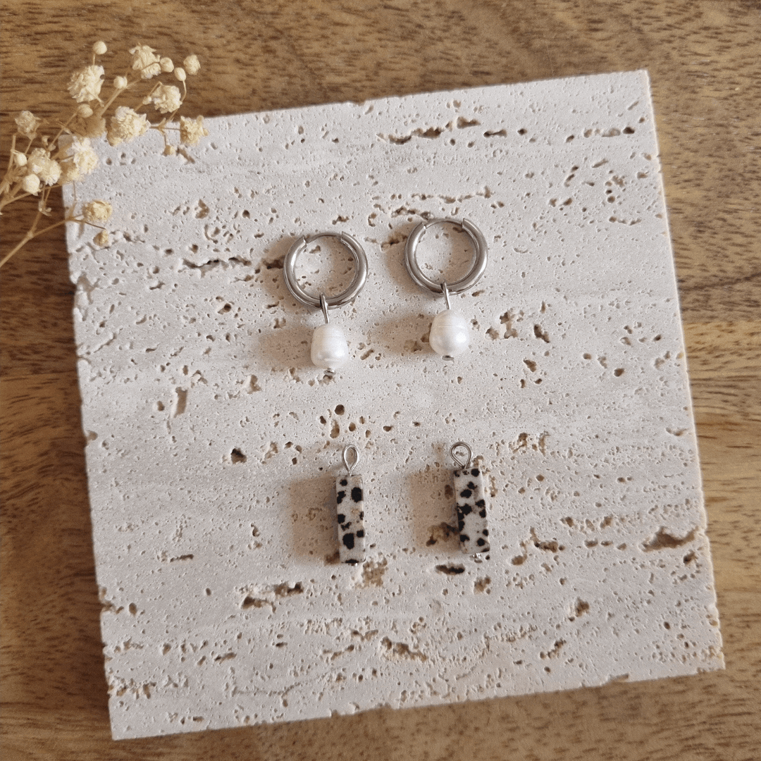 Combo pack boucles d'oreilles Luna + charms Dalma