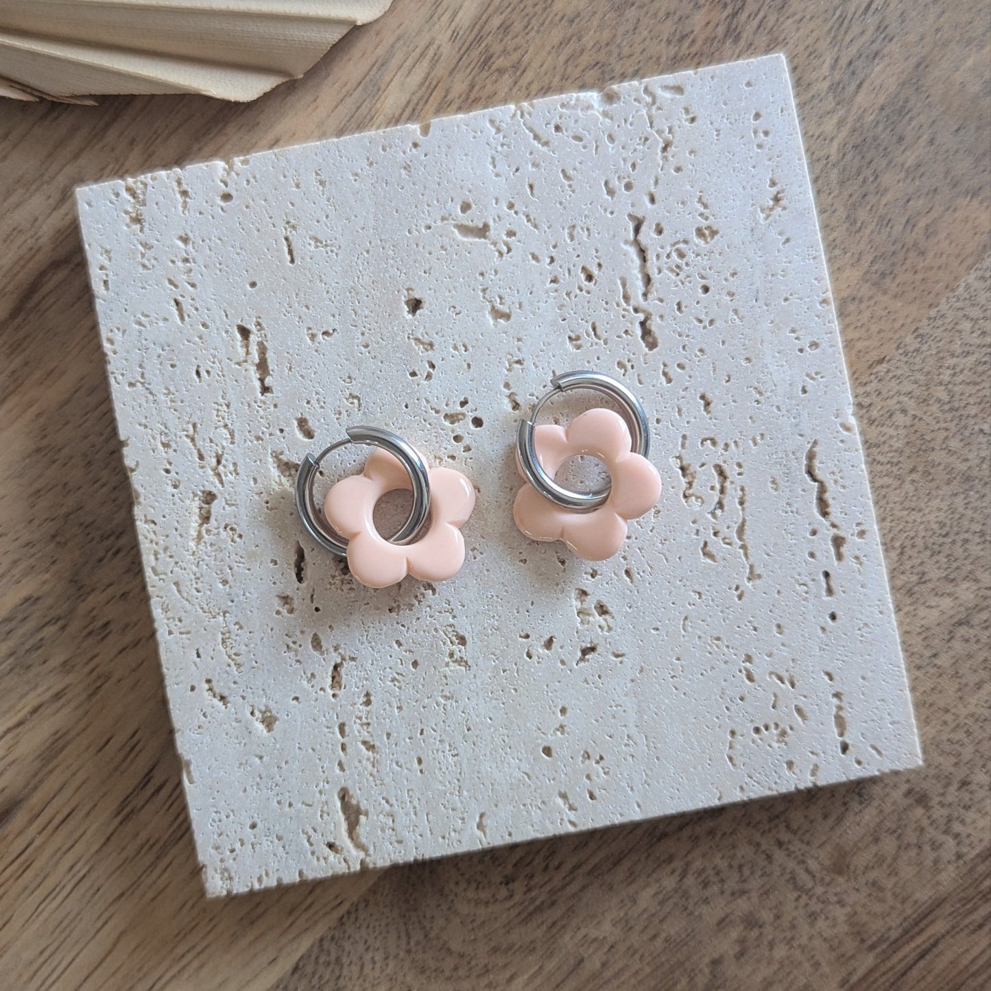 Boucles d'oreilles Blossom pêche