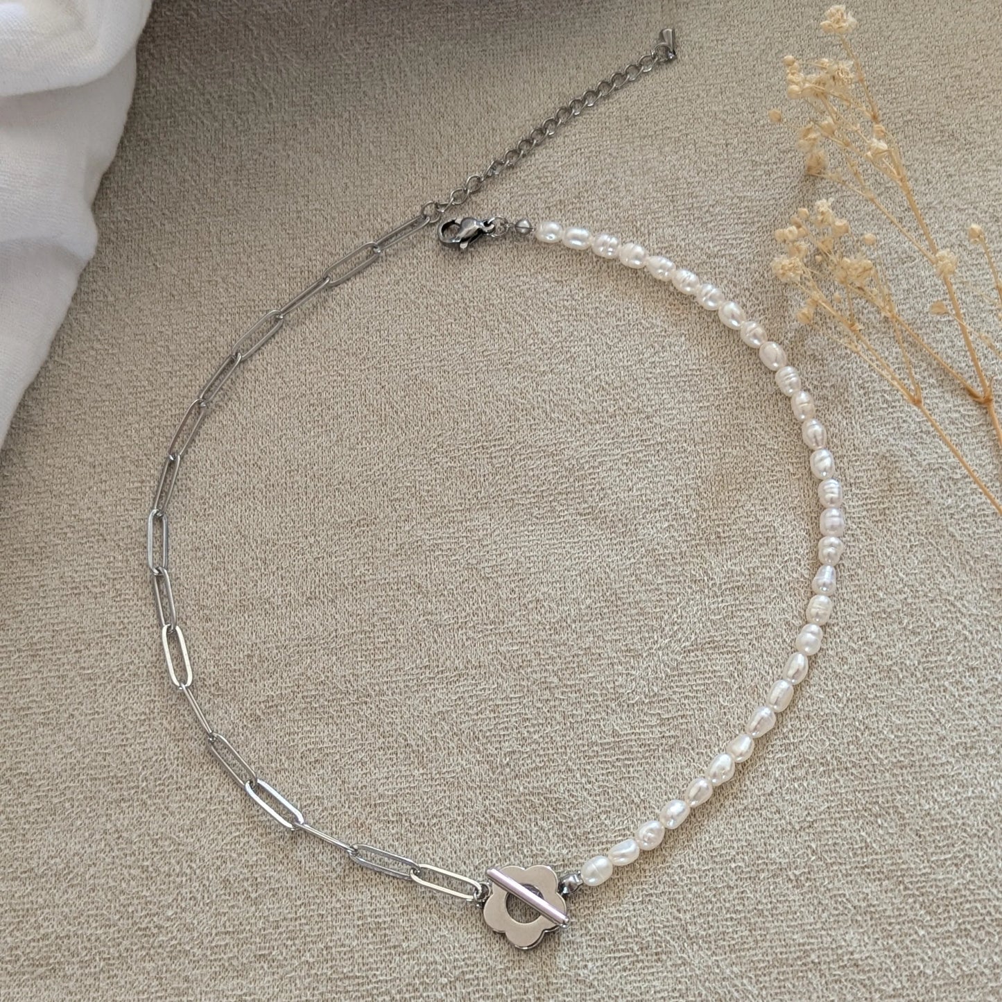 Collier interchangeable "Trouve ta moitié" - Argent