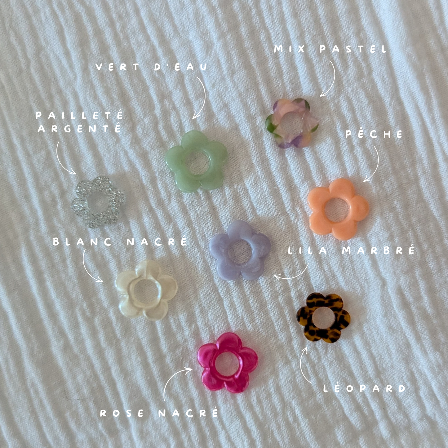 Combo pack boucles d'oreilles Blossom + pampilles fleurs supplémentaires